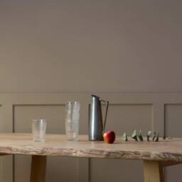 Konk ??? Waney-B??rd Table [Wooden Legs] Bespoke Sizes Available Live Edge Oak Kitchen & Dining Table, Solid Wood Boardroom, Meeting - thumbnail 2