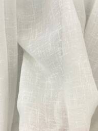 Neha White Sheer Curtain, Linen Custom Curtain Panel, Cotton Drapes, Extra Long For Living Room Bedroom, 1Pc - thumbnail 1