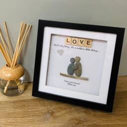 Love Pebble Art, Personalised Gifts, Couple Gift For Boyfriend, Scrabble Gift, Best Valentines Wife Gifts Him - thumbnail 2
