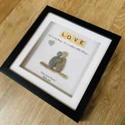 Love Pebble Art, Personalised Gifts, Couple Gift For Boyfriend, Scrabble Gift, Best Valentines Wife Gifts Him - thumbnail 3