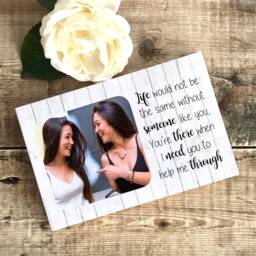 Personalized Photo Friend Gift, Gift For Friend, Best Birthday On Wood, Friendship Friends Frame - thumbnail 2
