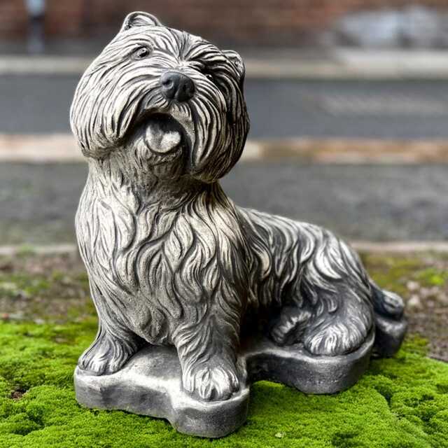 Concrete Yorkie Dog Sculpture Outdoor Westie Figurine Stone Terrier Cement Ornament Lover Gift Yard Art - image 1