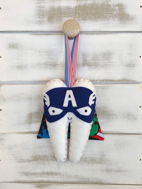 Personalized Boys Superhero Tooth Fairy Pillow , Choose Your Design - image 1
