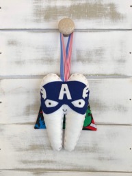 Personalized Boys Superhero Tooth Fairy Pillow , Choose Your Design - thumbnail 1