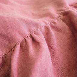 Linen Curtain With Valance. Custom Size Panel/1 Pcs. Dusty Pink Heavy Linen - 280 G/M2 Ruffle - thumbnail 3