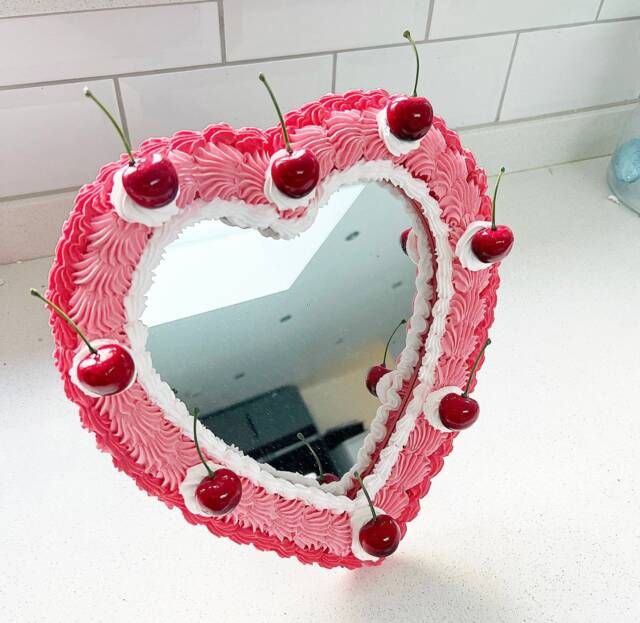 Fake Cake Cherry Mirror
