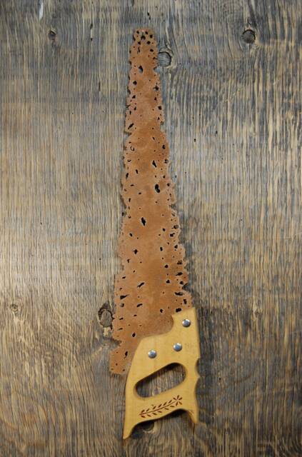 Upcycled Tree Saw, Plasma Cut Metal Wall Art - image 1