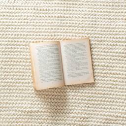 Hand Woven , Handmade Carpet Modern Style New Zealand Wool Indoor Rug. Entryway Or Runner Off White - Therugbasket - thumbnail 1