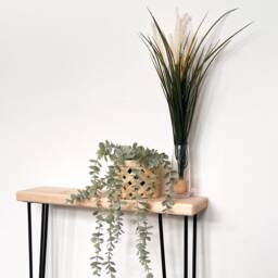 Narrow Console Table With Hairpin Legs, Wooden Rustic Hallway Table. Scandinavian Style - thumbnail 2