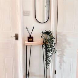 Narrow Console Table With Hairpin Legs, Wooden Rustic Hallway Table. Scandinavian Style - thumbnail 3