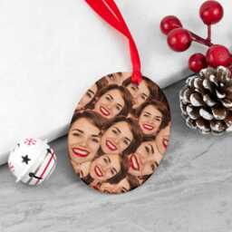 Personalised Face Photo Christmas Ornament - thumbnail 2