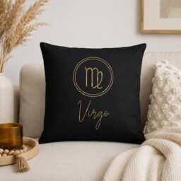 Virgo Zodiac Pillow, Star Sign Cushion, Astrology Throw Constellation Decor, Horoscope Gift For Her, Decor - thumbnail 2