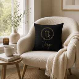 Virgo Zodiac Pillow, Star Sign Cushion, Astrology Throw Constellation Decor, Horoscope Gift For Her, Decor - thumbnail 3