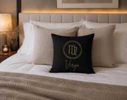 Virgo Zodiac Pillow, Star Sign Cushion, Astrology Throw Constellation Decor, Horoscope Gift For Her, Decor