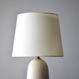 Handmade Dimmable Ceramic Table Lamp With Sanded Stone Speckled Texture Debarro De Barro - thumbnail 3