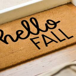 Hello Fall Doormat - Seasonal Coir Mat Decor Autumn Housewarming Gift Porch - thumbnail 2