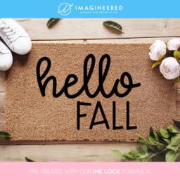 Hello Fall Doormat - Seasonal Coir Mat Decor Autumn Housewarming Gift Porch - thumbnail 1