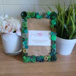 Colourful Recycled Acrylic Button Photo Frame 4 X 6 Inches - thumbnail 3