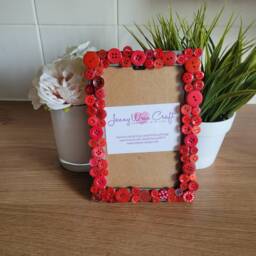 Colourful Recycled Acrylic Button Photo Frame 4 X 6 Inches - thumbnail 2