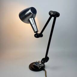 1960S Edl Silver Star Industrial Articulated Task Lamp, Vintage Restored & Upcycled Factory Lighting - thumbnail 2