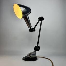 1960S Edl Silver Star Industrial Articulated Task Lamp, Vintage Restored & Upcycled Factory Lighting - thumbnail 3