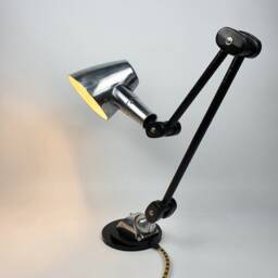 1960S Edl Silver Star Industrial Articulated Task Lamp, Vintage Restored & Upcycled Factory Lighting - thumbnail 4