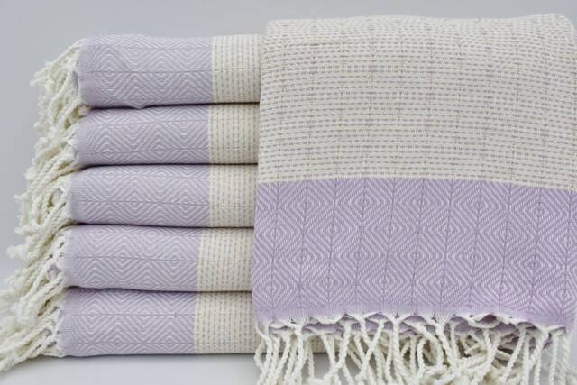 "Lilac Towel, Turkish Peshtemal, Bohemian Towel, 40""x70" - image 1