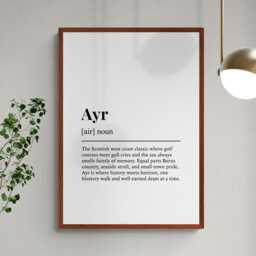 Ayr Funny Definition Scotland Gift Wall Art Print - thumbnail 2