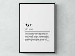 Ayr Funny Definition Scotland Gift Wall Art Print - thumbnail 1