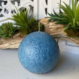 Medium Blue Sphere - Ball Candle - thumbnail 1