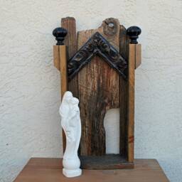 Shrine Altar Nicho Madonna & Child Rustic Religious Home Decor Dianalamorrisart - thumbnail 4