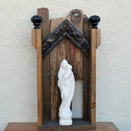 Shrine Altar Nicho Madonna & Child Rustic Religious Home Decor Dianalamorrisart - thumbnail 1