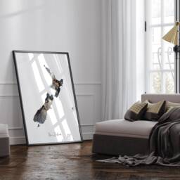 New Zealand Map Black & Gold Wall Art Print [Ev] - thumbnail 2