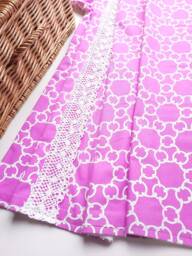 Baby Blanket - Luxurious Cotton & Plush For Newborn Nursery, Stroller, Car White Chain Links Pink