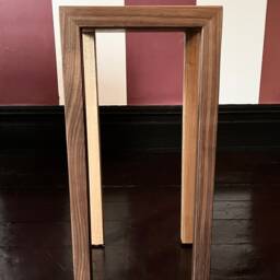 Ash & Walnut End Table - Maximal Stripy Occasional Mid Century Furniture Solid Hardwood - thumbnail 3