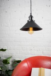 Custom Metal Cone Shade Pendant Light - Led Mix & Match Nickle, Black, Copper, Antique Industrial Pendant Lighting