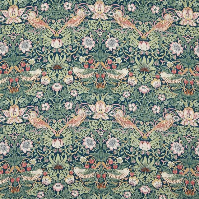 Morris & Co Strawberry Thief Door Curtain Summer