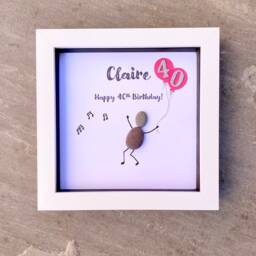 Personalised Bestie Pebble Picture, Gifts, Best Friends, Friendship, Gift For Friend, Besties, Pebble Art, Birthday, Pebbles - thumbnail 3
