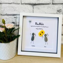 Personalised Bestie Pebble Picture, Gifts, Best Friends, Friendship, Gift For Friend, Besties, Pebble Art, Birthday, Pebbles - thumbnail 2