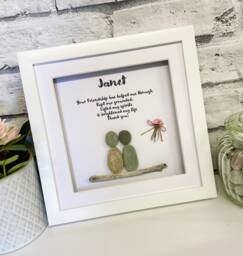 Personalised Bestie Pebble Picture, Gifts, Best Friends, Friendship, Gift For Friend, Besties, Pebble Art, Birthday, Pebbles - thumbnail 1
