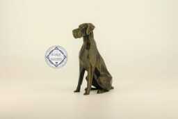 Low Poly Great Dane Figurine, Hand Painted Dog Sculpture, Unique Gift For Lovers & Pet Owners, Interior Design Office Decor - thumbnail 1
