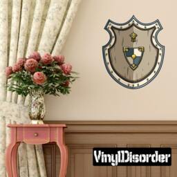 Sheild Wall Decal - Fabric Vinyl Removable & Reusable Shielduscolor002Et