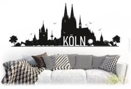 Cologne Skyline Silhouette Wall Sticker Decal W104