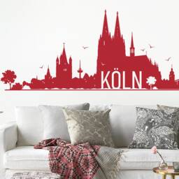 Cologne Skyline Silhouette Wall Sticker Decal W104 - thumbnail 3