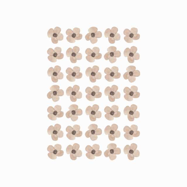 Emily Flowers Fabric Wall Stickers - Removable & Reusable - image 1