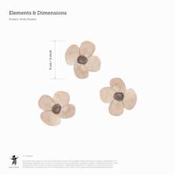 Emily Flowers Fabric Wall Stickers - Removable & Reusable - thumbnail 2