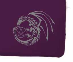 Gothic Purple With Silver Pentacle Dragon Duvet Cover Bedding in Double Or King - thumbnail 2