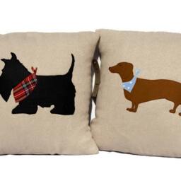 Dachshund Cushion, Sausage Dog Pillow, Lovers Gift, Motif, Pedigree Doxie - thumbnail 3