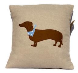 Dachshund Cushion, Sausage Dog Pillow, Lovers Gift, Motif, Pedigree Doxie - thumbnail 2