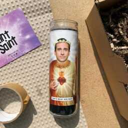 Saint Michael Scott Prayer Candle Scented Vegan Soy Wax, 120Hr Burn - thumbnail 3